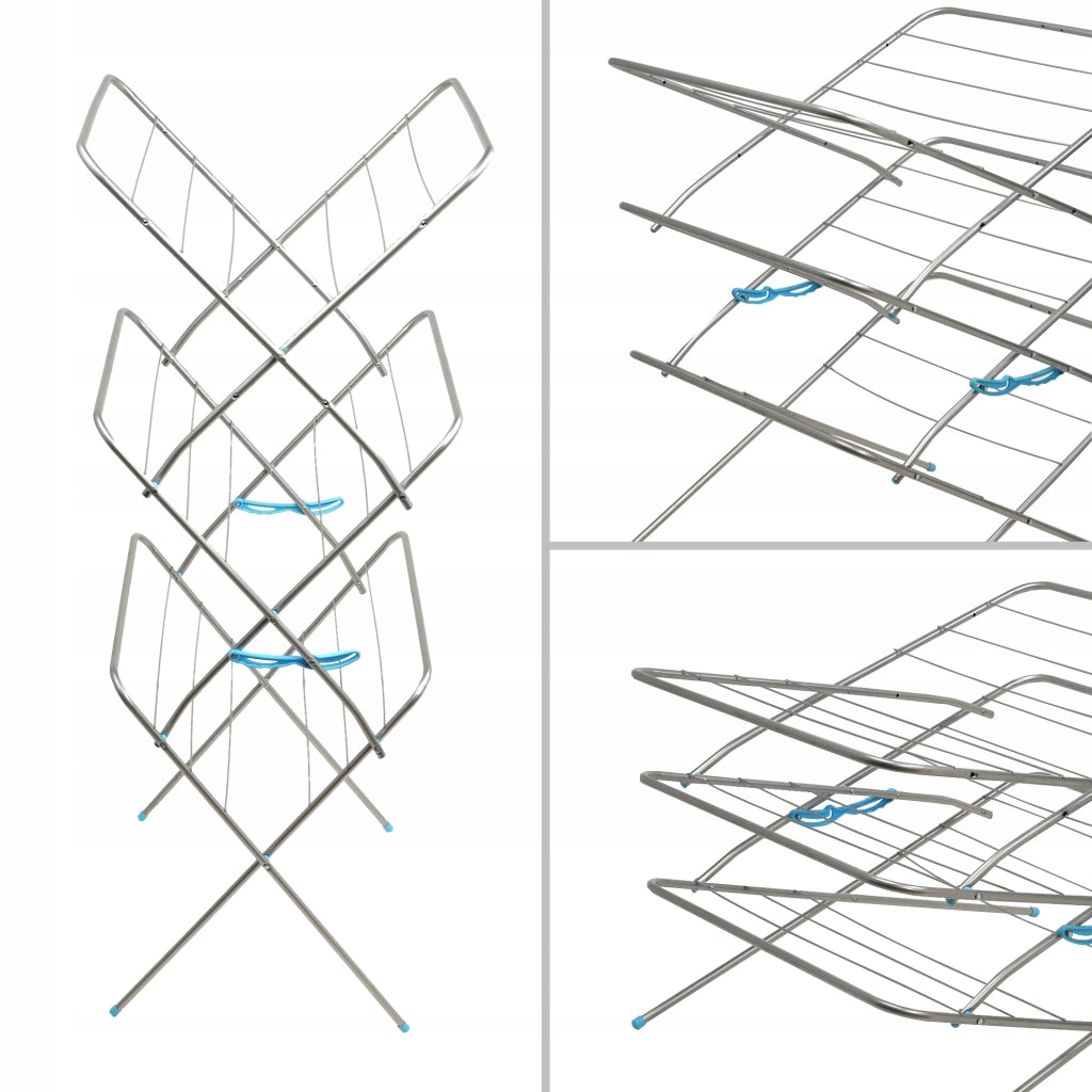 Stendibiancheria verticale da balcone KADAX, 15 m, per biancheria intima, 3 livelli