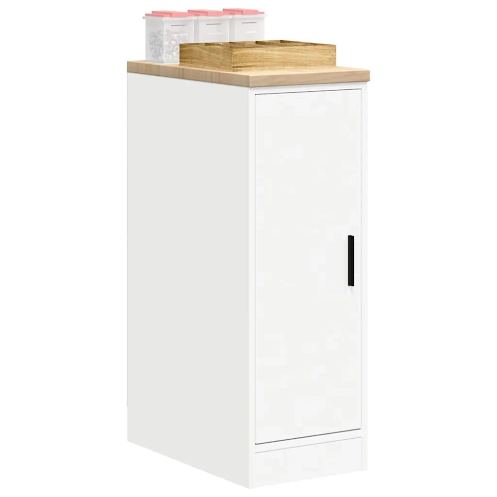 Armadietto da Garage Bianco 30x51x85 cm Legno Massello di Pino CFW3205159
