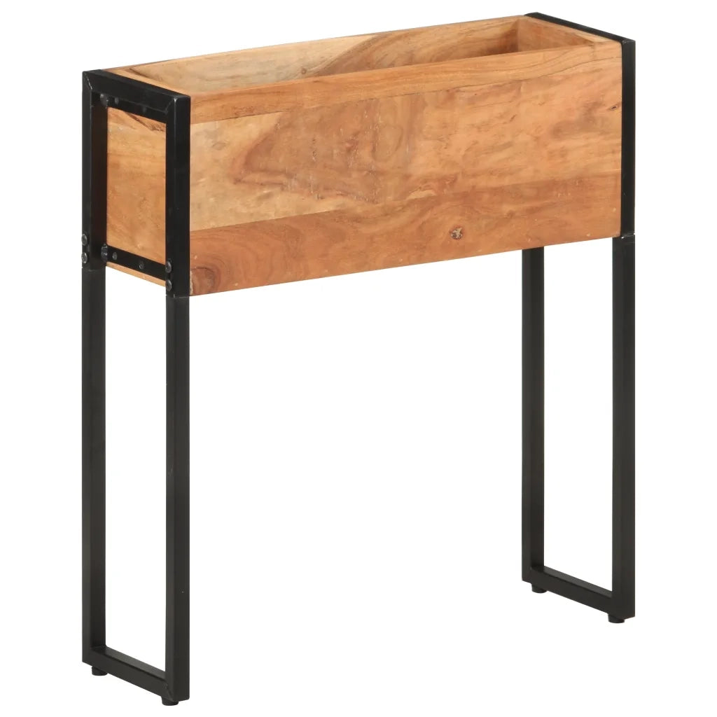 Fioriera | Cassetta per fiori | Vaso 60x20x68 cm in Legno Massello di Acacia