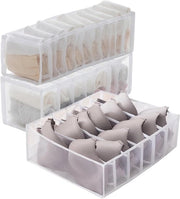 Organizzatore per armadio - Risparmia spazio - Set da 3 - Bianco - Nylon a maglia