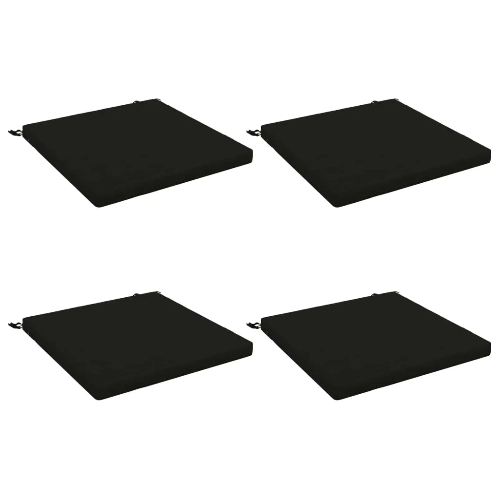 Cuscini per Sedia in 4 Pezzi SOEST 4 pz 100% Poliestere Nero 944658