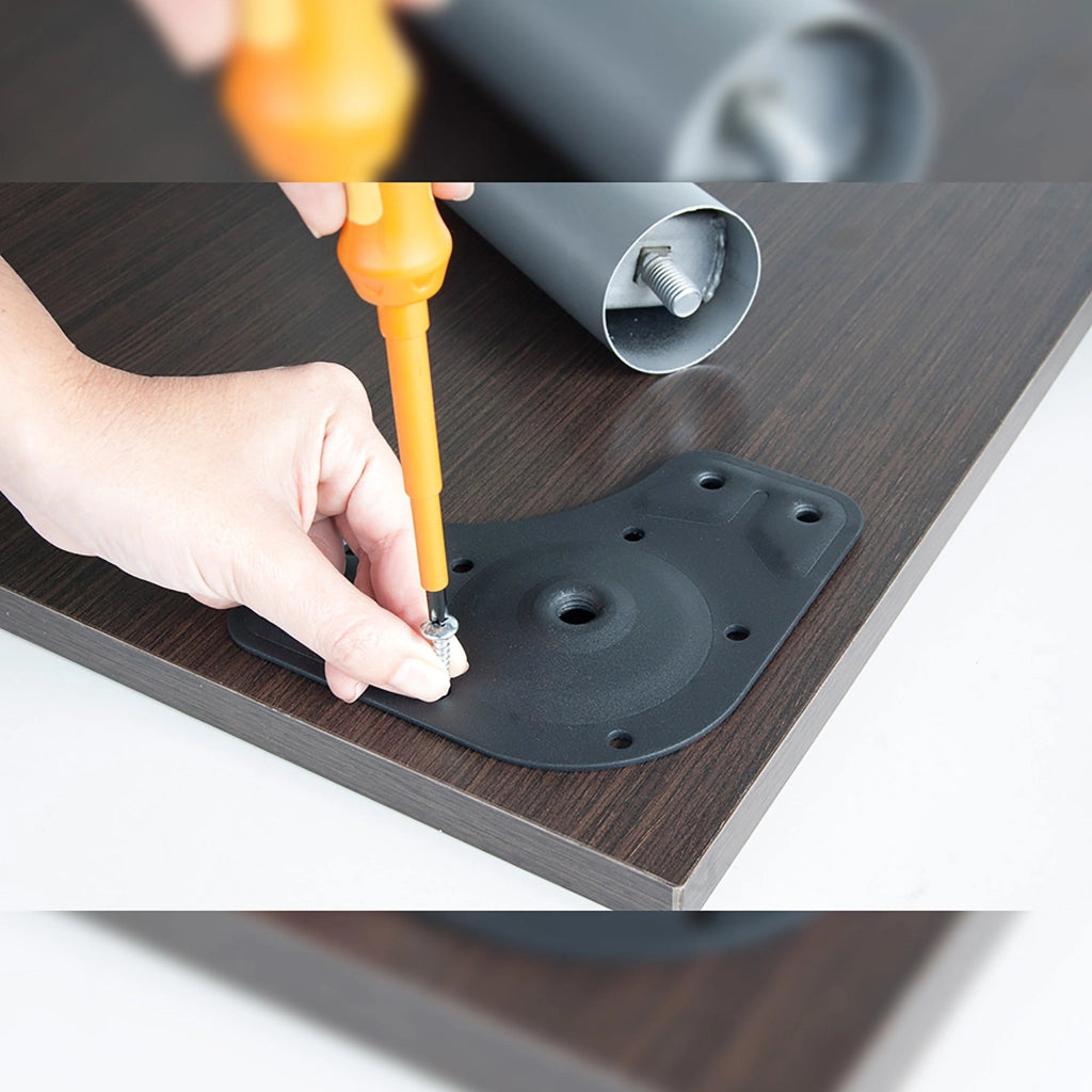 Kit 4 Gambe per Tavolo Regolabili Ø6x71/73 cm in Acciaio Emuca Nichel Satinato