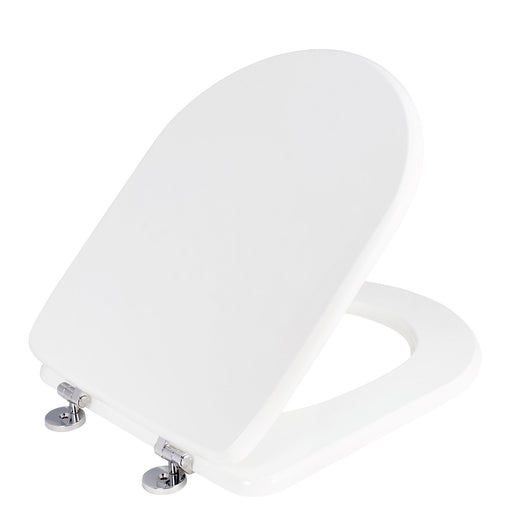 Copriwater Universale 35,3x2,9x43,3 cm in MDF Cerniere in Metallo Cromato Alpina Bianco Lucido