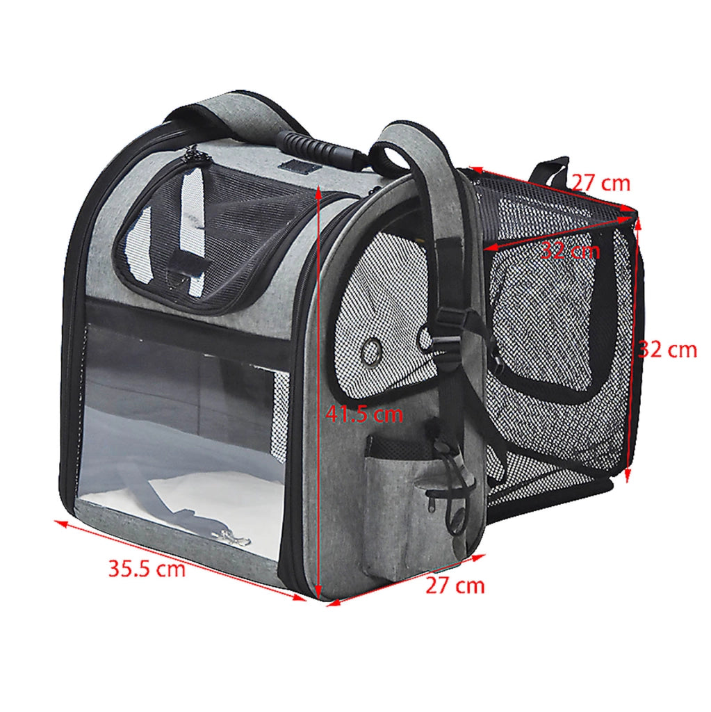 Fudajo Zaino porta animali estensibile Zaino per cani/gatti fino a 6kg Con rete e finestre