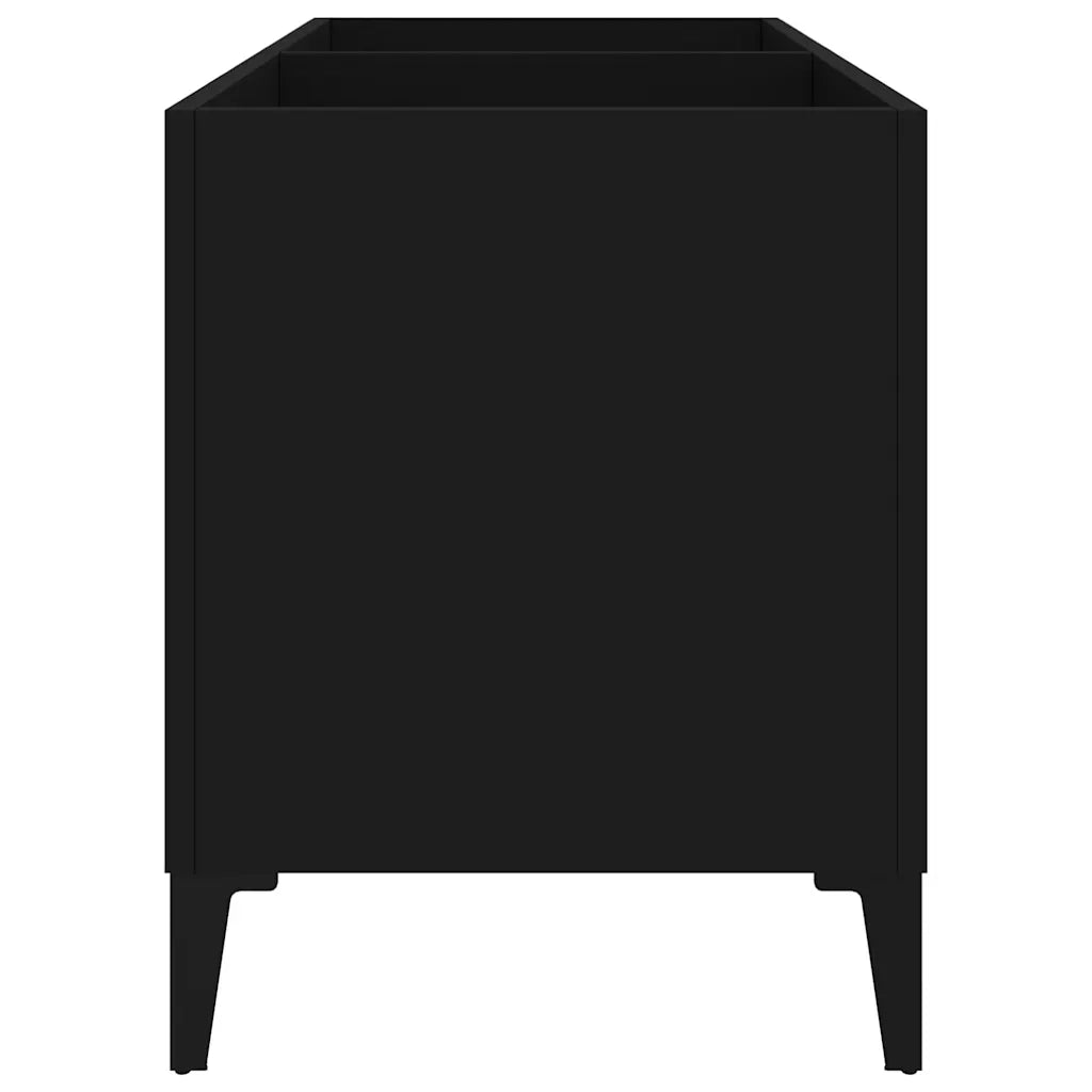 Mobile Porta Dischi Nero 74,5x38x48 cm in Legno Multistrato 831966
