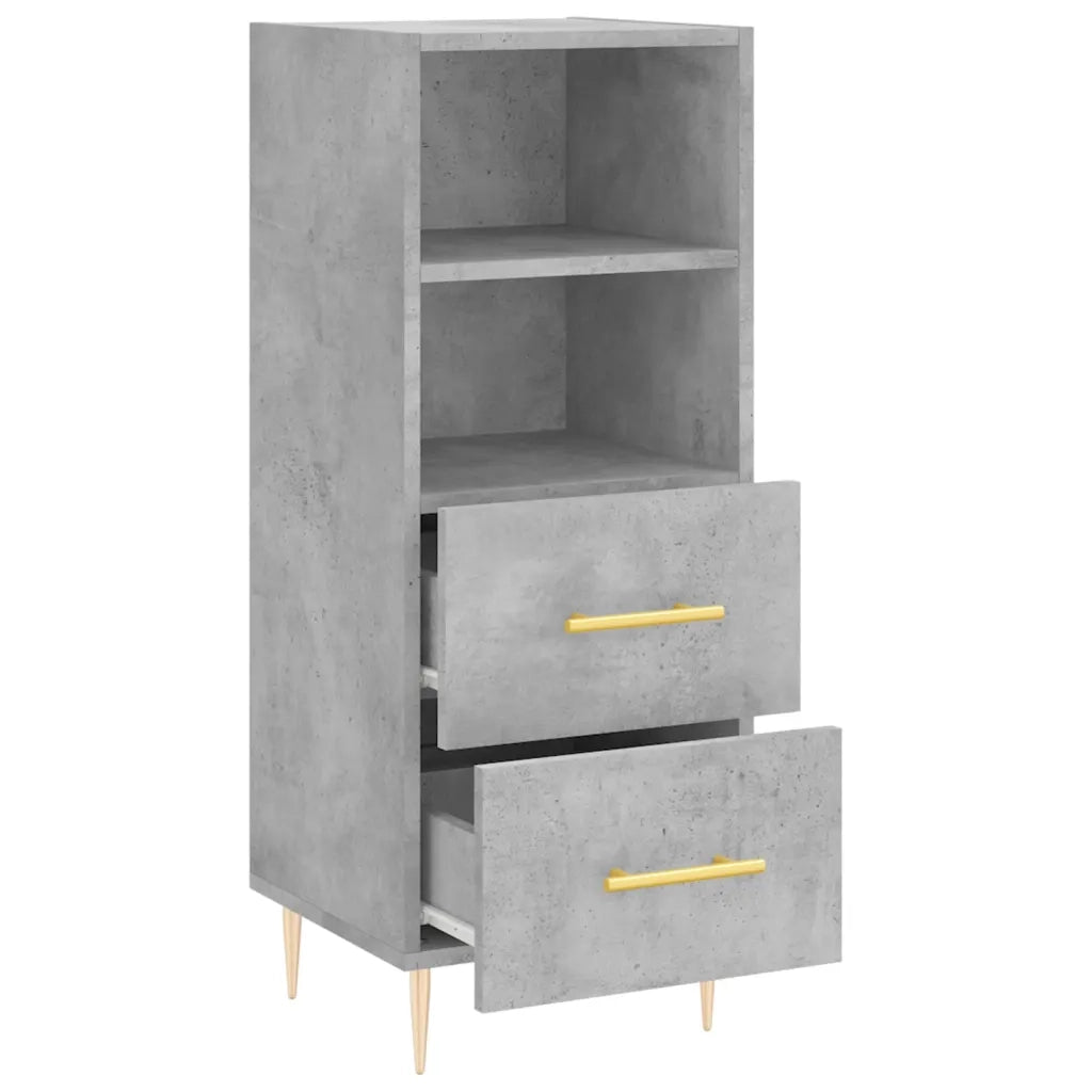 Credenza-Buffet-Armadio da cucina Grigio Cemento 34,5x34x90 cm in Legno Multistrato 630922