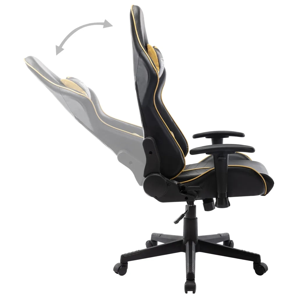 Sedia da Gaming Nera e Oro in Similpelle 20504