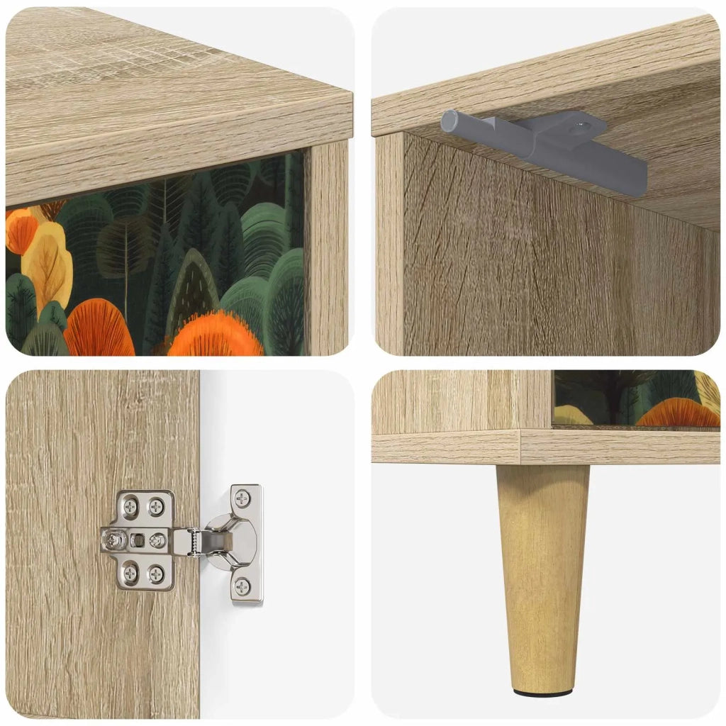 Armadio da Notte ZAANDAM 2 pz Rovere Sonoma 36 x 33 x 50 cm 8007212