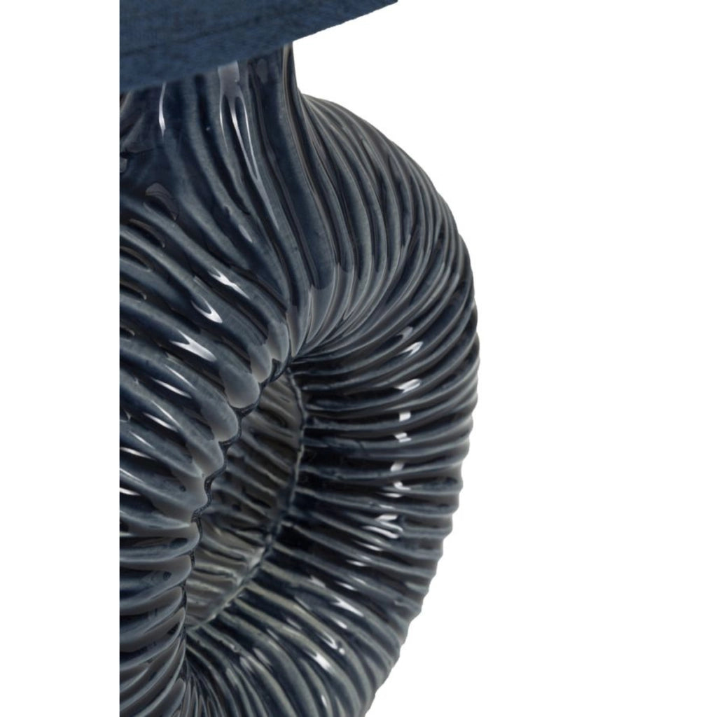 Lampada da Tavolo VKH92, Blu, Ceramica, 28,5x15x43 cm