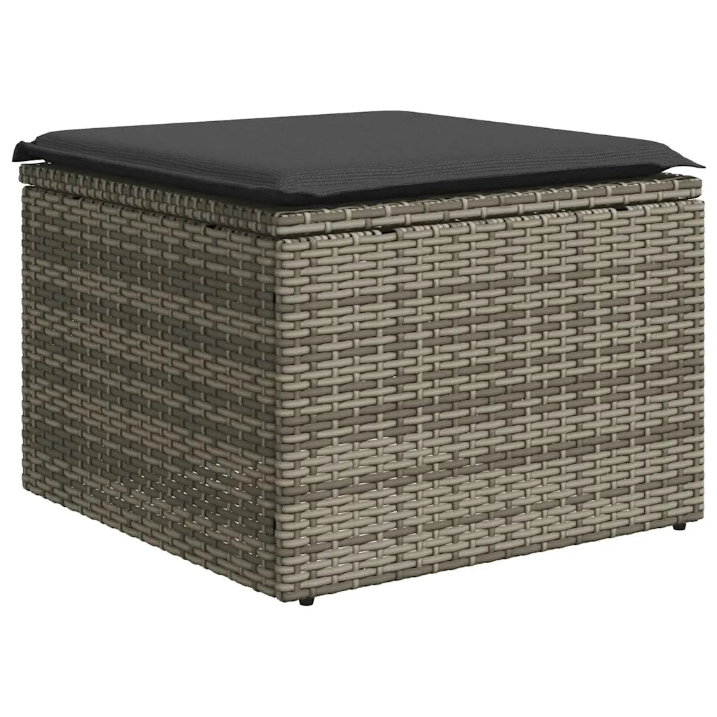 Set Divano da Giardino 6 pz con Cuscini Grigio in Polyrattan 3222859