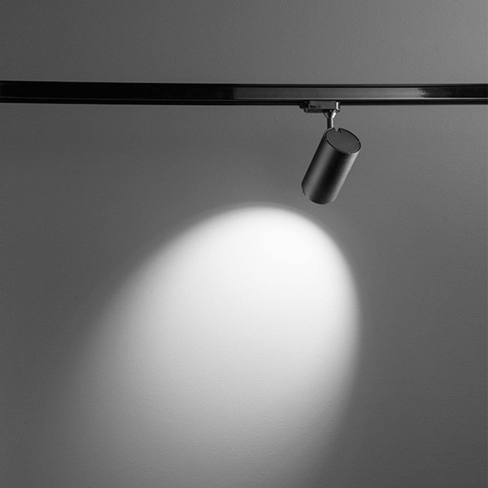 Faretto Cilindrico Per Binario Metallo Nero Led 30W 3000K