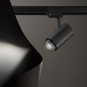 Faretto Cilindrico Per Binario Metallo Nero Led 30W 3000K