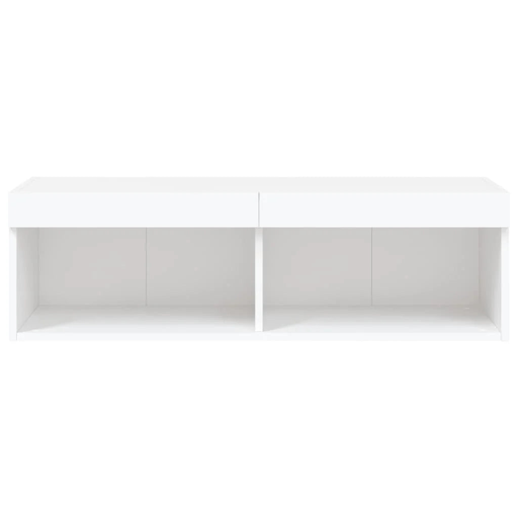 Mobile TV multimediale scaffale TV credenza mobile TV sala da pranzo soggiorno camera da letto con luci LED 100 x 30 x 30 cm bianco 02_0026505