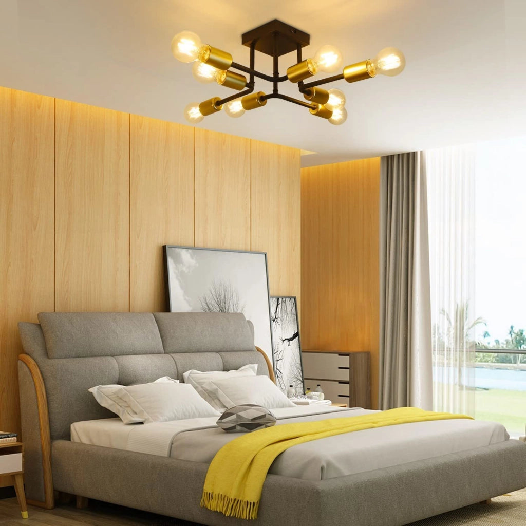 ZMH Lampada da soffitto nera vintage per camera da letto - Illuminazione industriale
