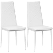 Sedia da Pranzo con Schienale Alto ¨C Zephmum ¨C Bianco Struttura in Metallo