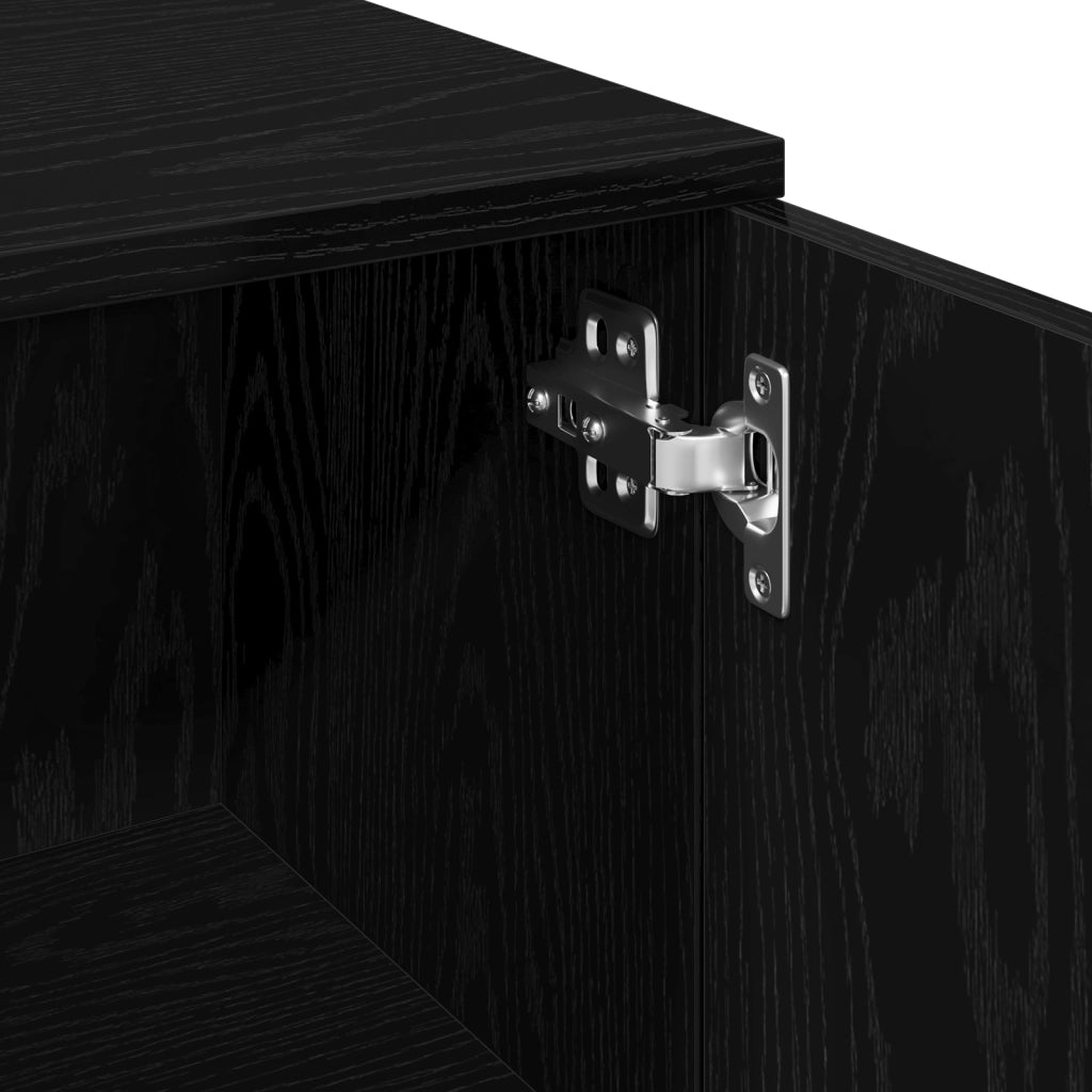 Mobile da bagno  Nero Rovere 30x30x179 cm in legno ingegnerizzato