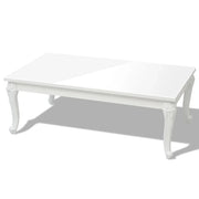Tavolino da salotto | Tavolino da caff¨¨ | Tavolino da Soggiorno 115x65x42 cm Bianco Lucido