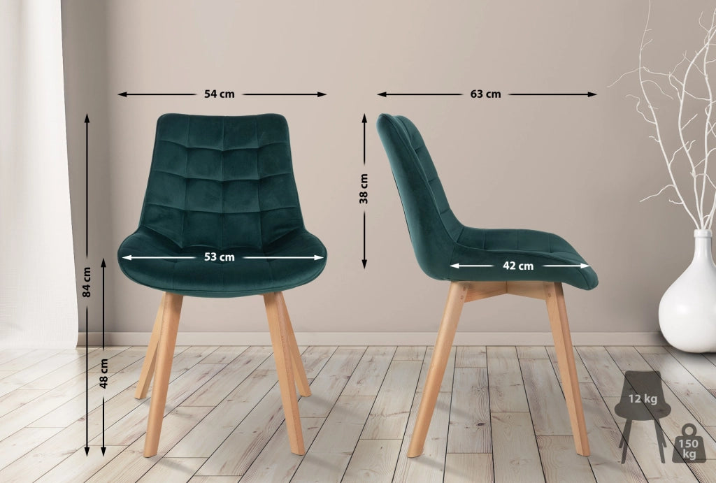 2er Set Stьhle Brook Samt