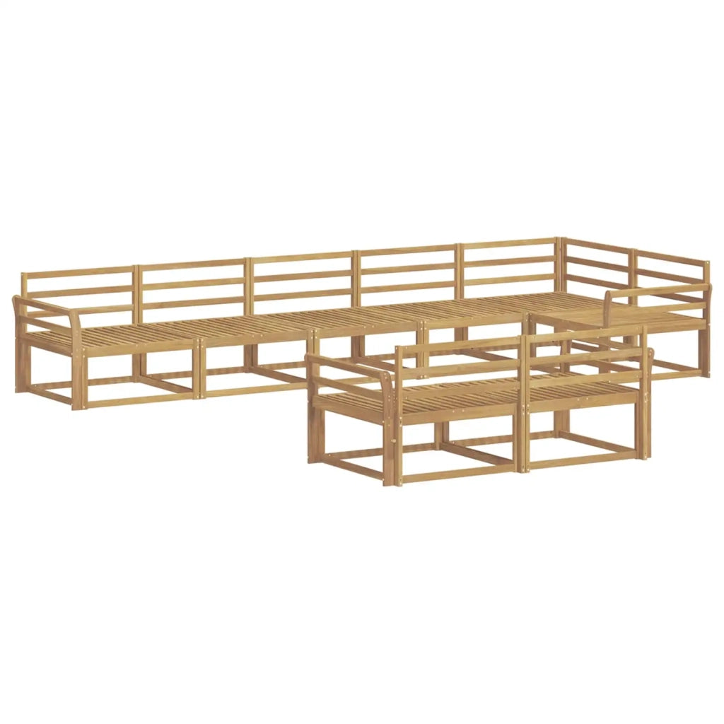 Set di divani da esterno 8 pcs Bianco 408 x 172,5 x 73 cm 3386618