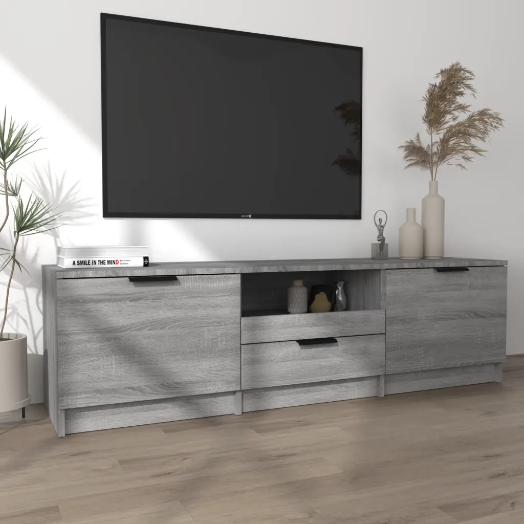 Mobile TV Grigio Sonoma 140x35x40 cm in Legno Ingegnerizzato 817112