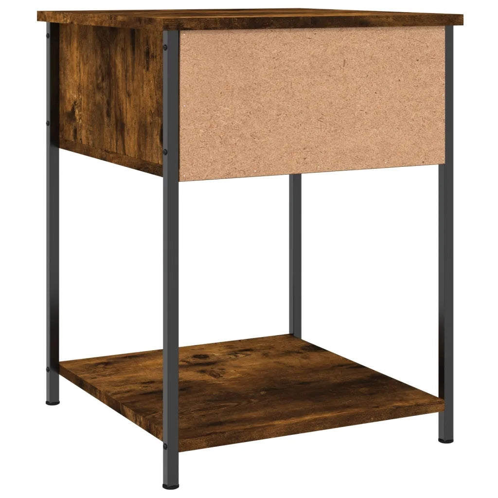 Comodini 2 pz Rovere Fumo 44x45x58 cm in Legno Multistrato 825848