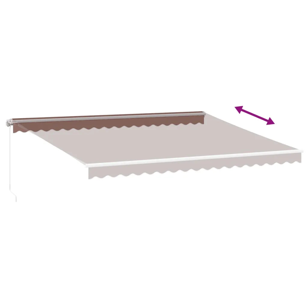Tenda da Sole Retrattile Manuale Marrone 450x350 cm 3215391