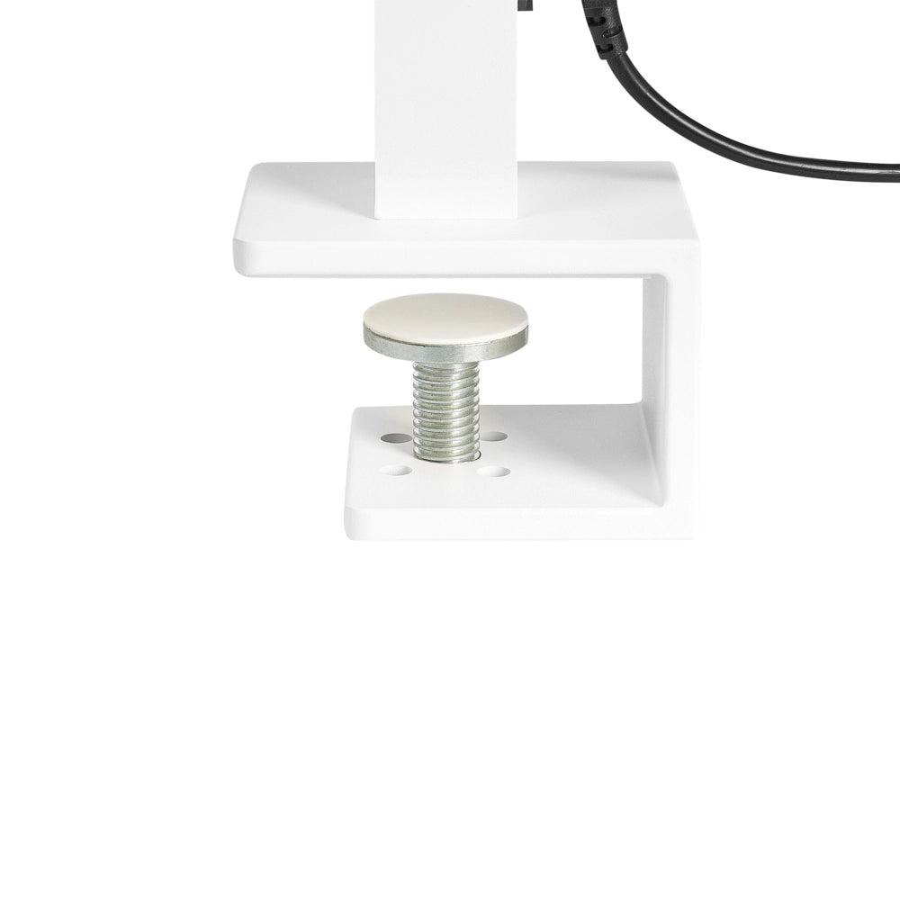 Lampada LED da scrivania bianco Metallo 120 cm Alluminio morsetto Luce Dimmerabile Ufficio Studio Moderno