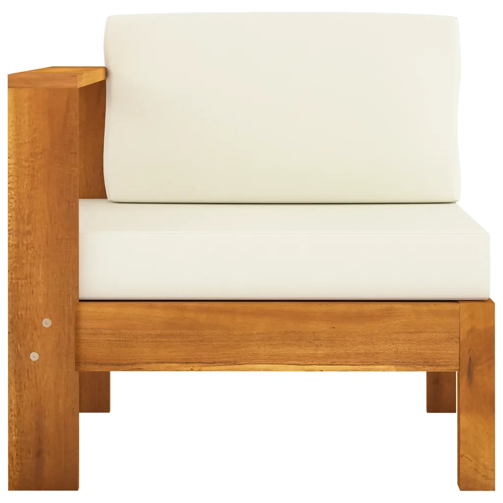 Set da Giardino 5 pz con Cuscini 100x60 cm Legno di Acacia 3057932