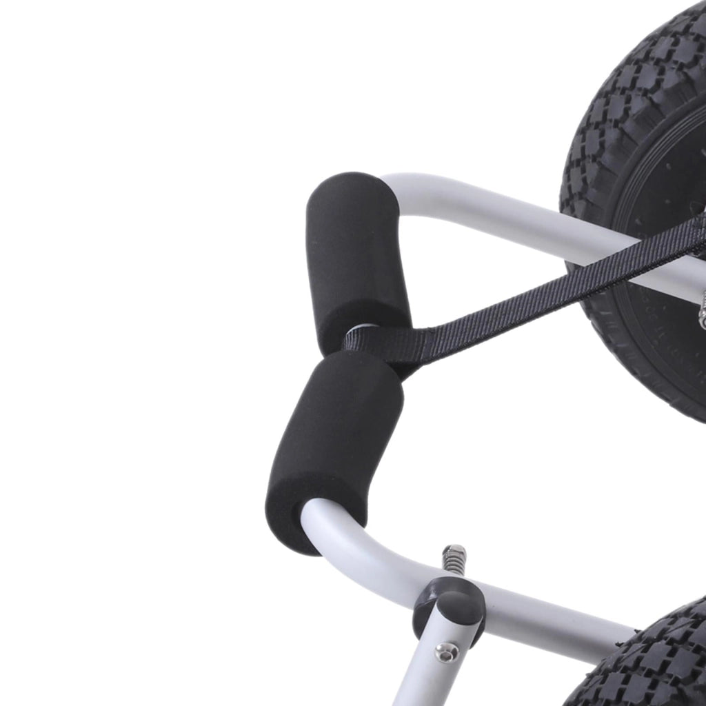 Carrello per Kayak Pieghevole in Alluminio 60x30x37 cm Max 60kg Argento e Nero