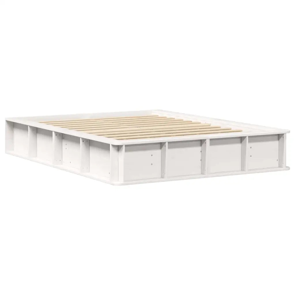 vidaXL Struttura del letto con archiviazione Bianco 120 x 190 cm legno