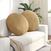 Cuscini per Seduta 2 pcs Marrone Ø 80 x 29 cm Velluto