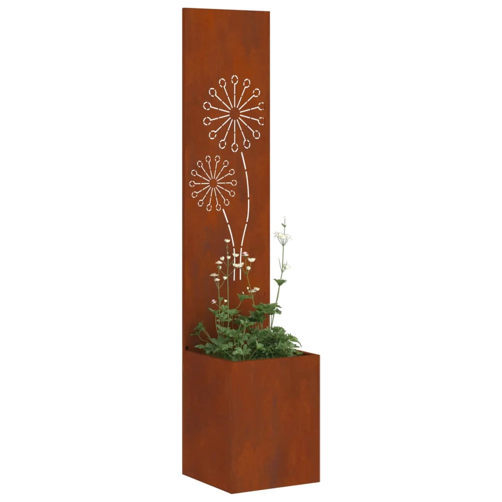 Schermo per privacy in giardino Ruggine 32 x 32 x 150 cm 876391