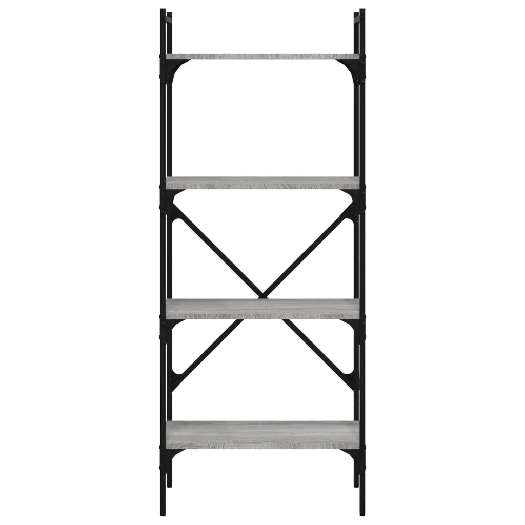 Libreria Grigio Sonoma 4 Ripiani 56x31,5x138,5 cm Multistrato 833341