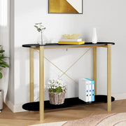 Tavolino Consolle-Tavolino da soggiorno-Tavolo Nero 110x38x75 cm in Legno Multistrato