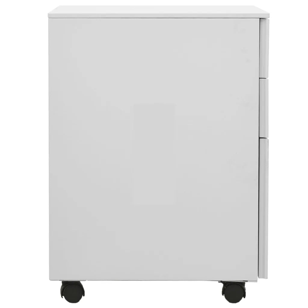 Schedario Mobile Grigio Chiaro 39x45x60 cm in Acciaio 335979