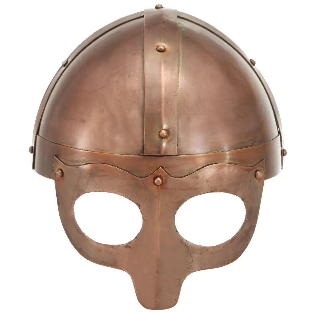 Elmo Vichingo Antico Replica LARP Rame in Acciaio cod mxl 66509