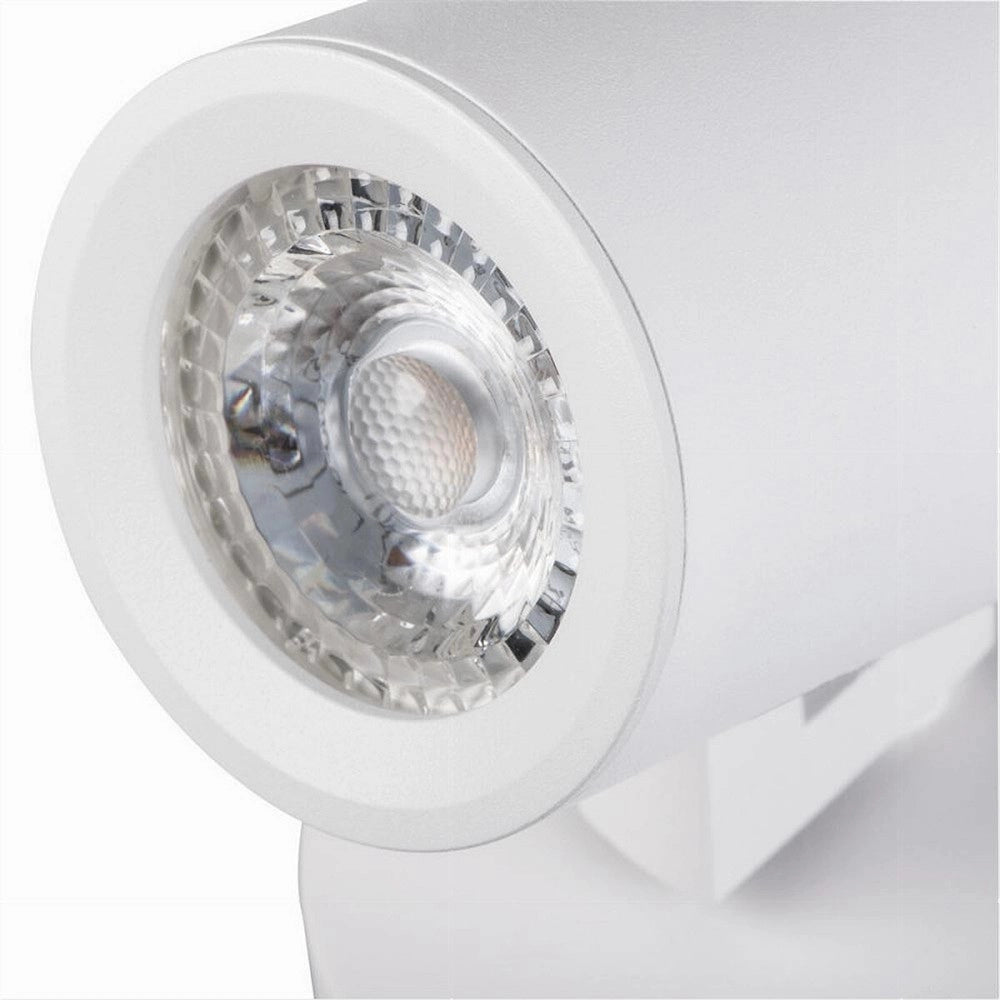Trade Shop - Applique 2 Diffusori Orientabile Soffitto Parete Lampada Gu10 Bianco Nero Th8802 - Bianco