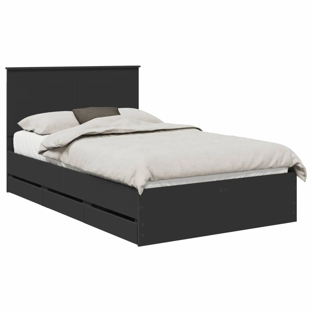 Struttura del letto Nero 120 x 190 cm Legno Ingegnerizzato