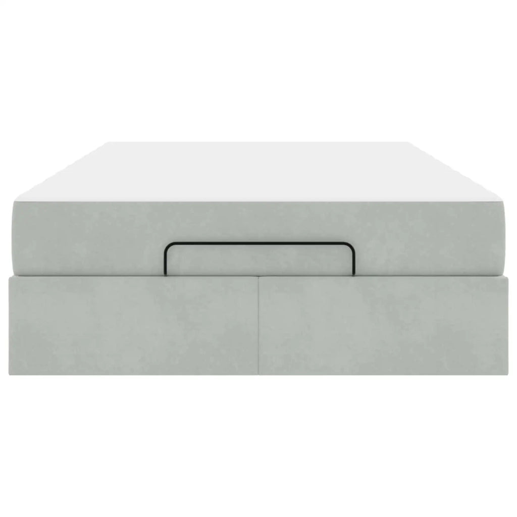 Struttura letto con materasso 2 pcs Grigio chiaro Velluto