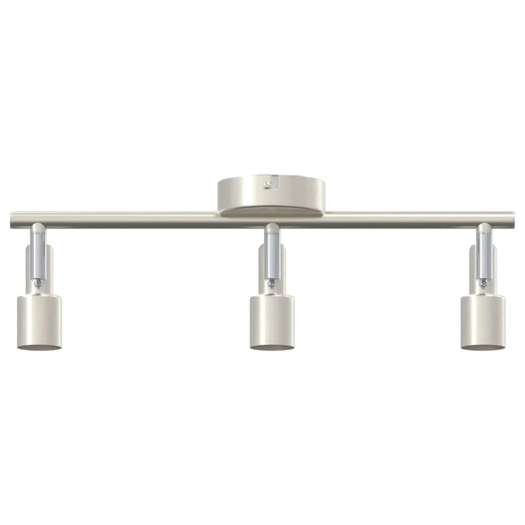 Faretto da soffitto moderno orientabile stile contemporaneo 39 x 10,5 x 10,5 cm acciaio nichelato 02_0058315