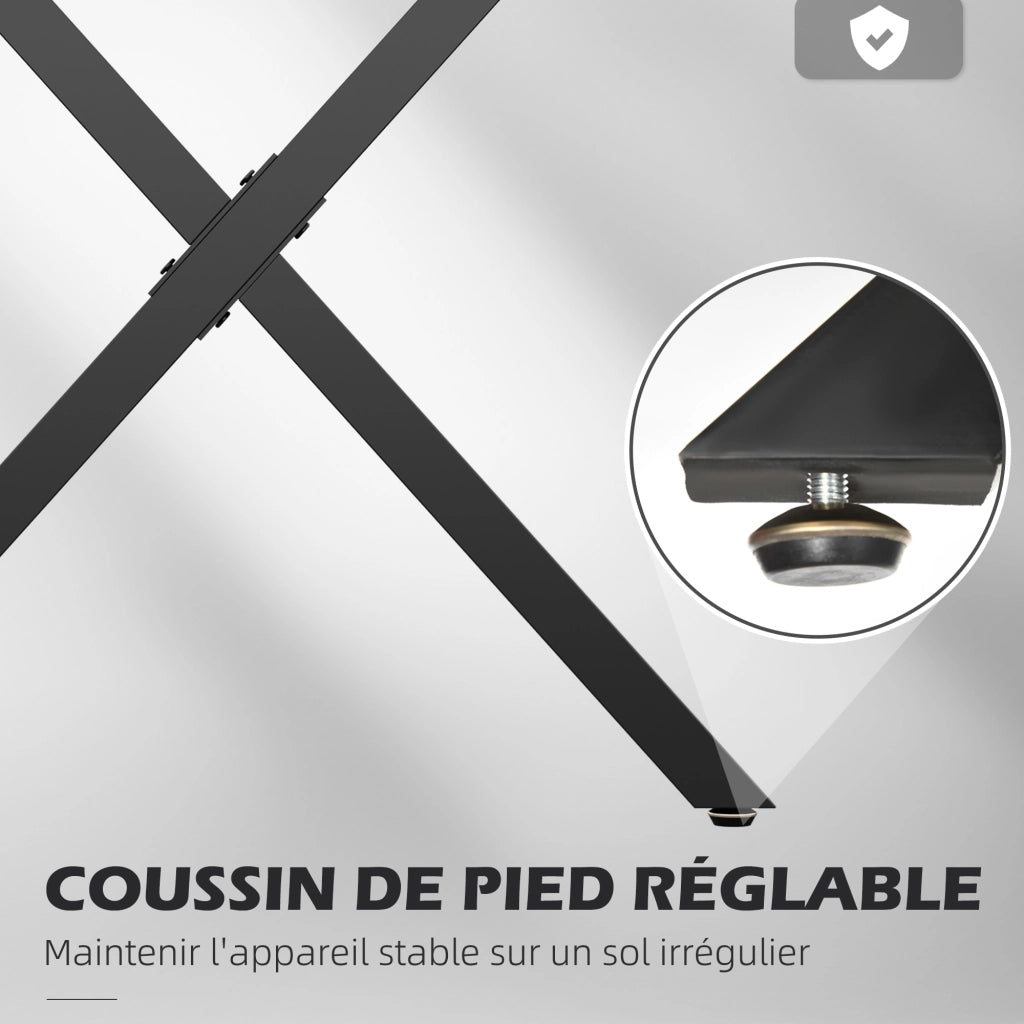 Set 2 gambe per tavolino a croce ¨C Xylo ¨C metallo nero 70x72 cm design industriel