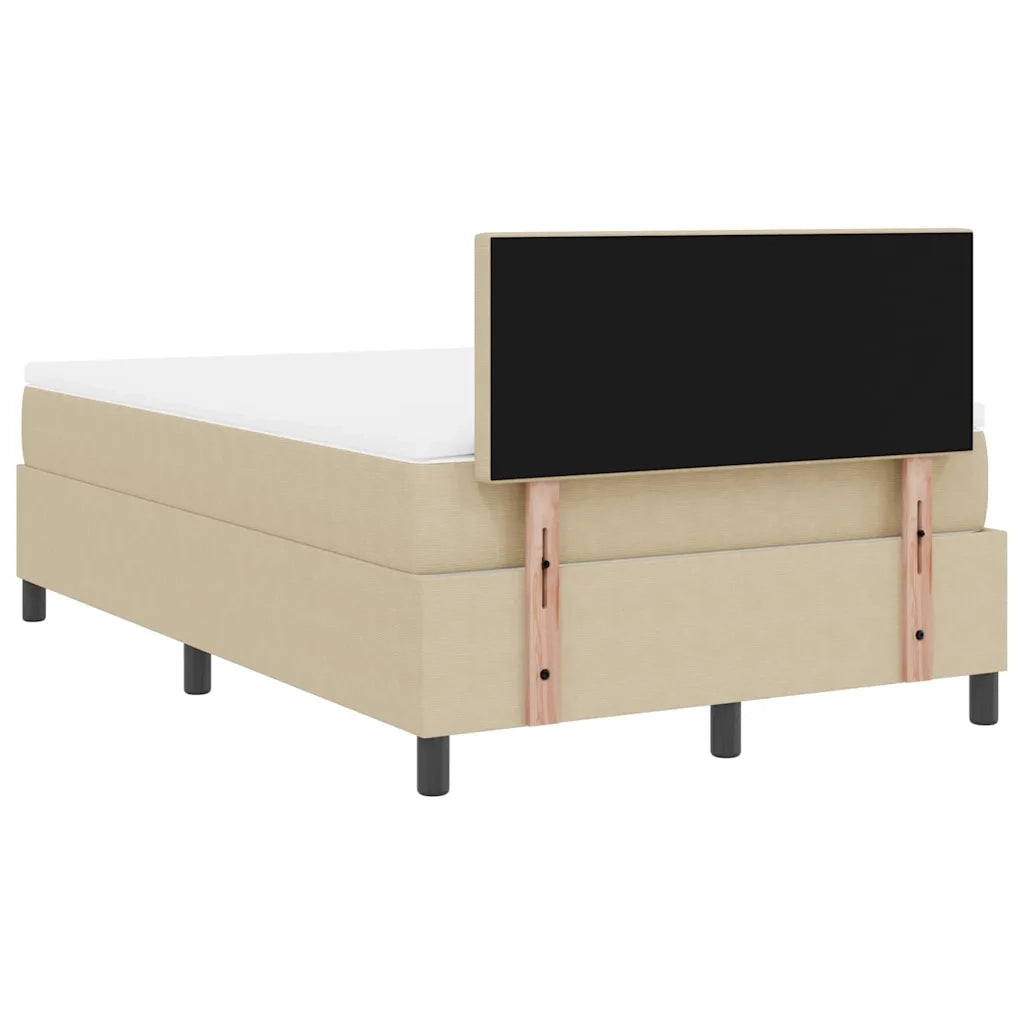 Letto a molle con testiera Grigio chiaro e bianco 120 x 190 cm 3337506