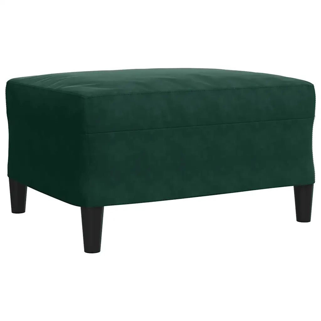 Set di Divani 3 pz con Cuscini Verde scuro in Velluto