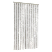 Tenda Antimosche Grigia Chiaro e Bianca 100x200 cm in Ciniglia CFW7049334