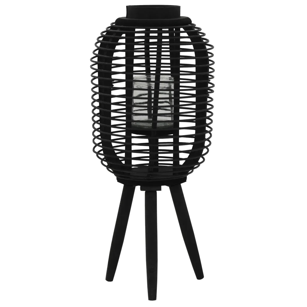 Supporto per Lanterna da Tavolo in BambÃ¹ Nero cod mxl 61549