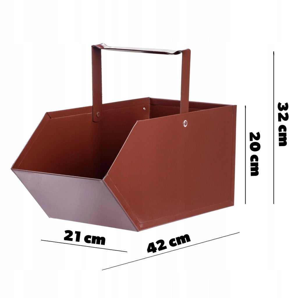 Bruciatore a carbone KADAX per carbone, legna, cenere, bricchette, marrone, grande, 42 x 32 cm