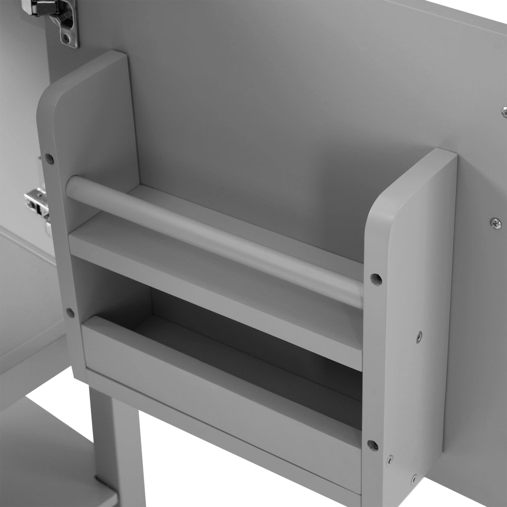 Mobile sottolavabo con lavabo in ceramica; ripiani interni; a pavimento; per bagno; 61 × 47 × 87 cm