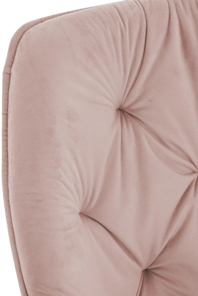 Set di 4 poltroncine Tanna in velluto rosa