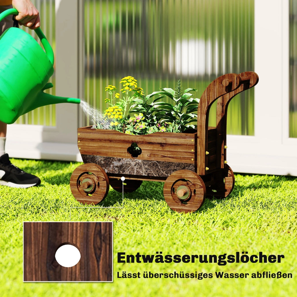 Hochbeet in Legno con Ruote ¨C zephmum ¨C 68x38x52cm
