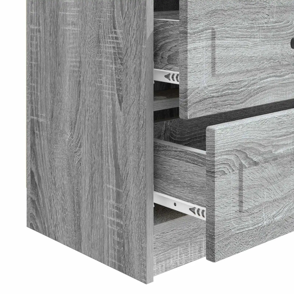 Armadio da Notte con cassetto Grigio Sonoma 62 x 34,5 x 44,5 cm